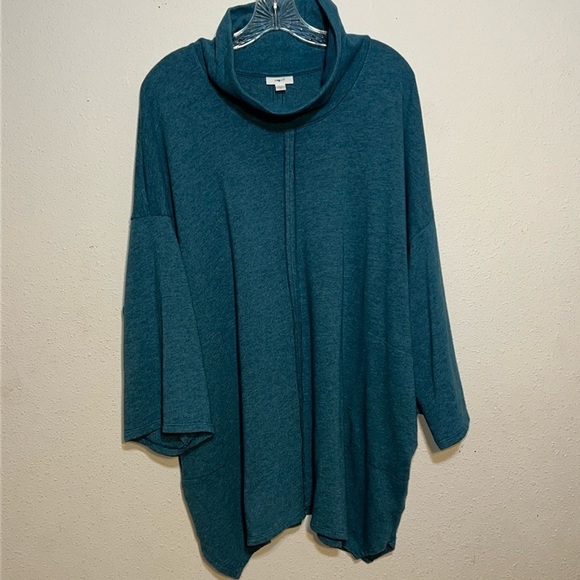 Pure Jill Womens Mock Pointed Hem Turtleneck Pocket Lag & look Sweater Size XL - Picture 3 of 14